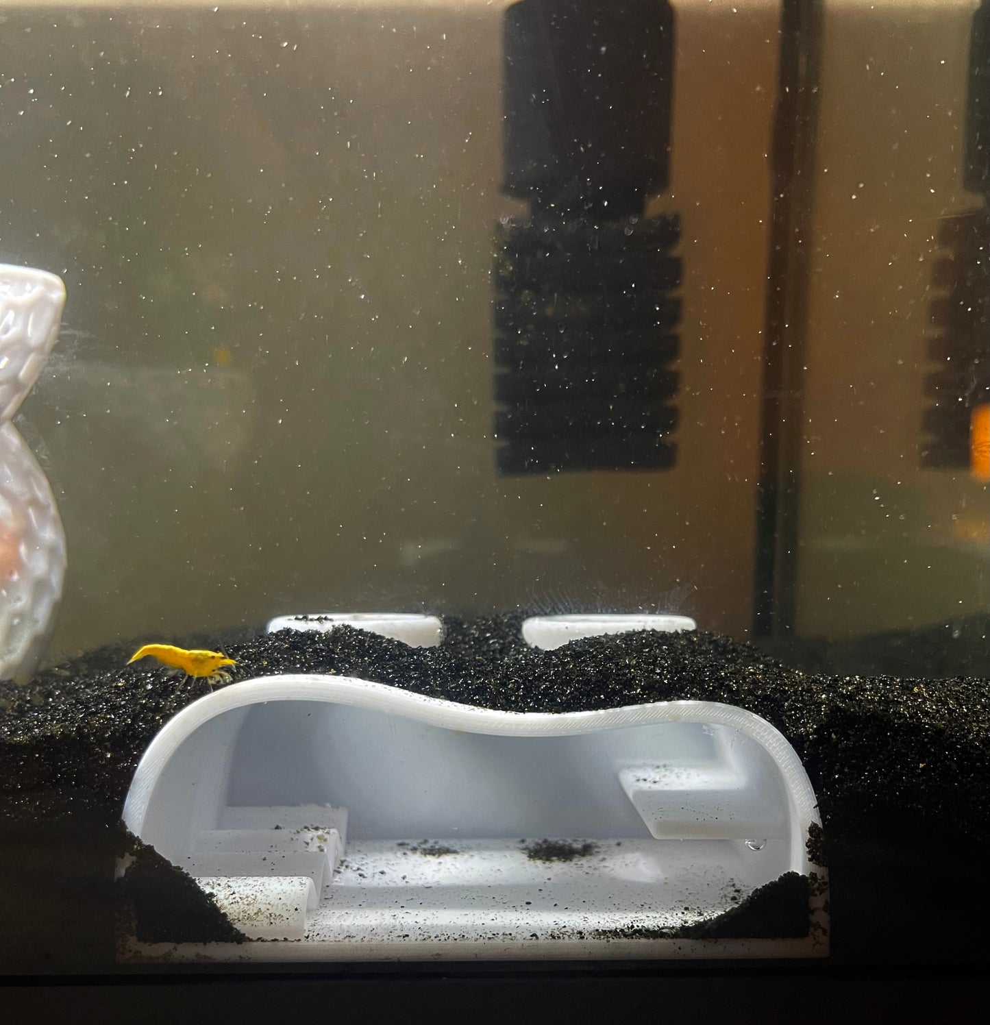 Shrimp Condo Aquarium Cave for Shrimp and Nano Fish β Modern Aquascape Decor β PETG Safe Shrimp Hide