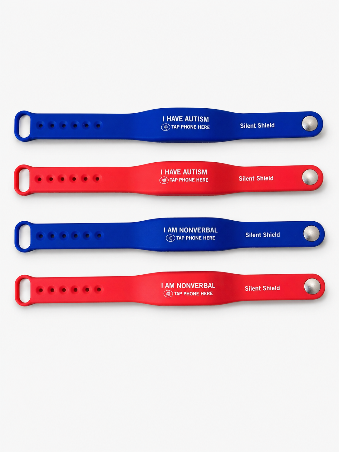 Silent Shield NFC Wristband | Emergency ID Bracelet for Kids & Autism Safety