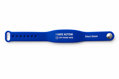 Silent Shield NFC Wristband | Emergency ID Bracelet for Kids & Autism Safety