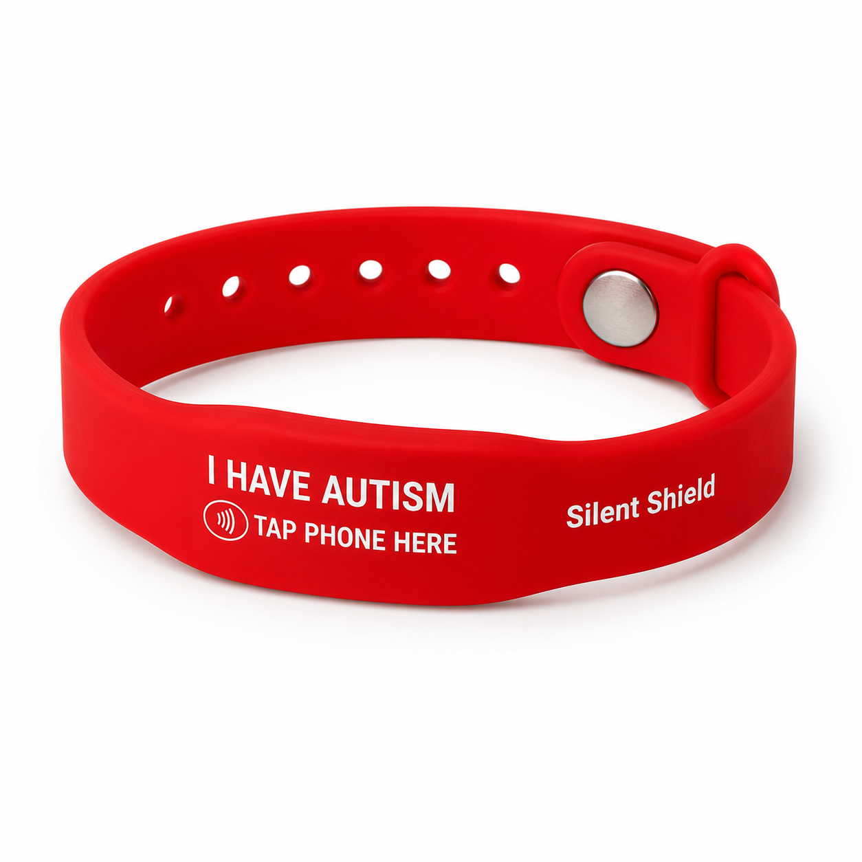 Silent Shield NFC Wristband | Emergency ID Bracelet for Kids & Autism Safety