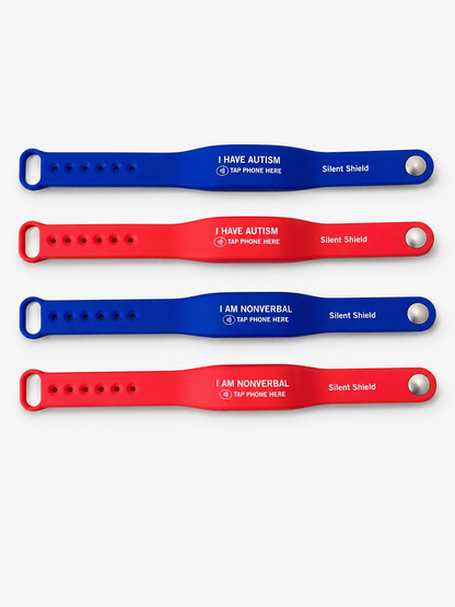 Silent Shield NFC Wristband | Emergency ID Bracelet for Kids & Autism Safety