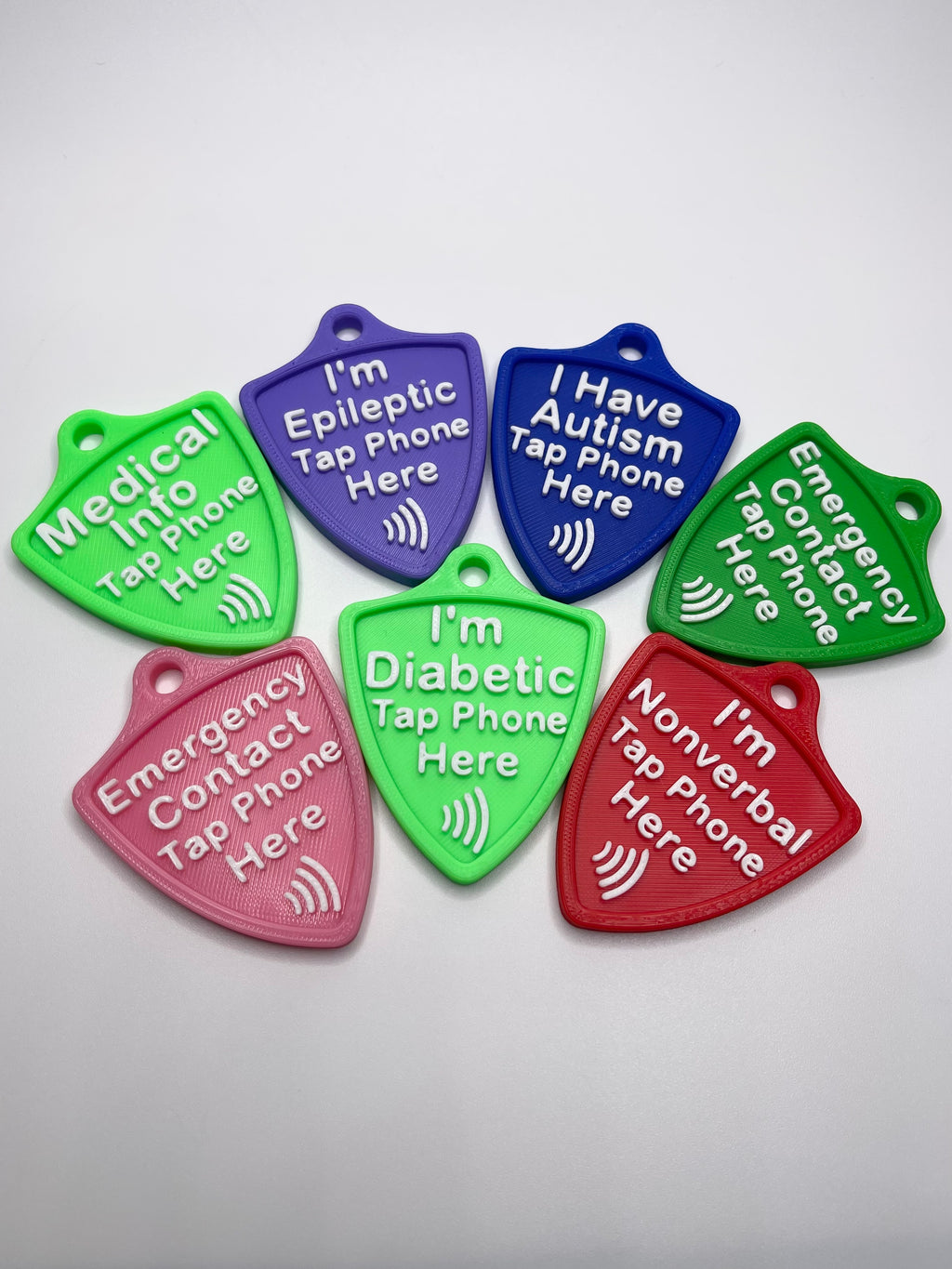 Silent Shield™ NFC Emergency Info Tag – Customizable Medical Alert Keychain