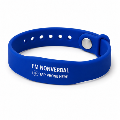 Silent Shield NFC Wristband | Emergency ID Bracelet for Kids & Autism Safety