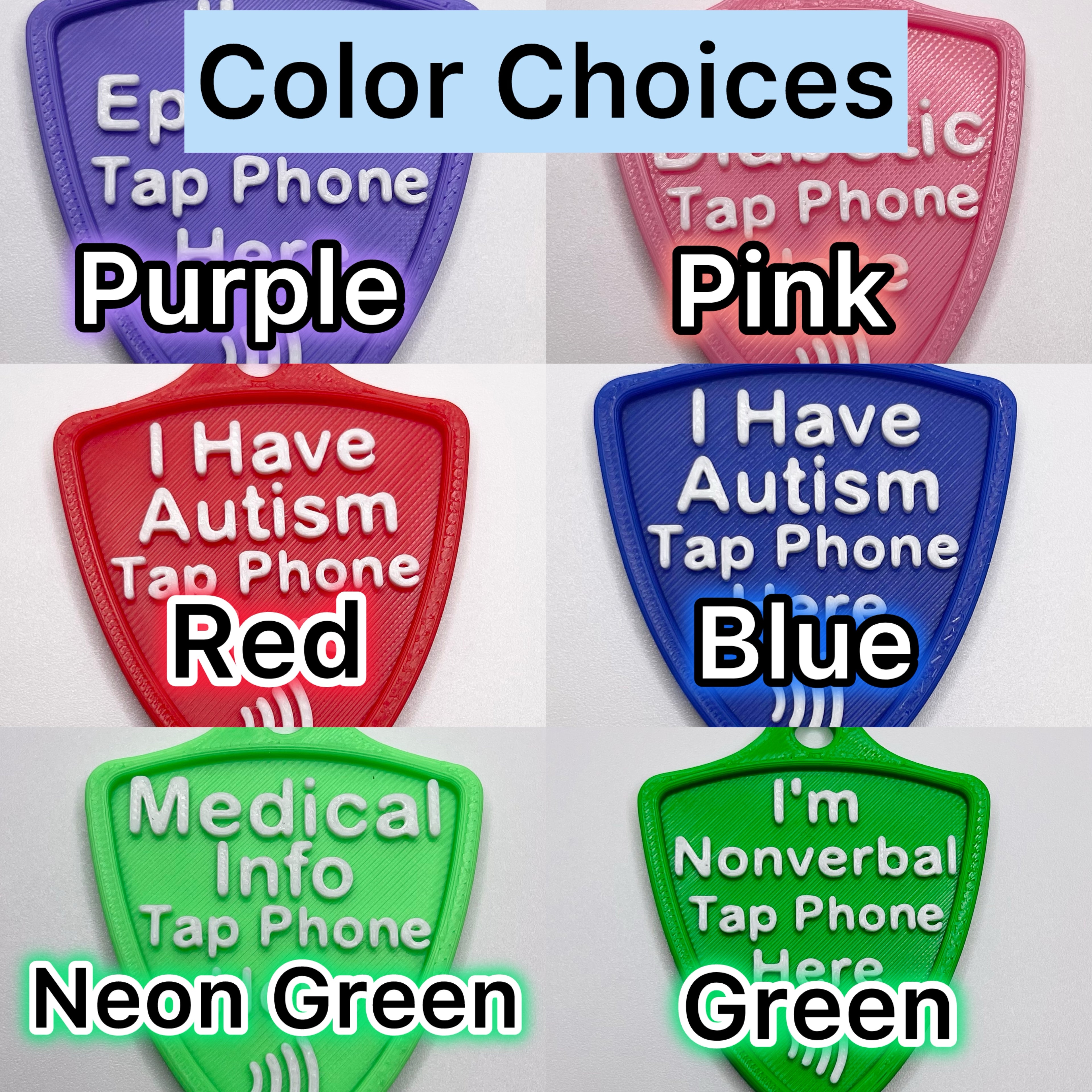 Silent Shield™ NFC Emergency Info Tag – Customizable Medical Alert Keychain