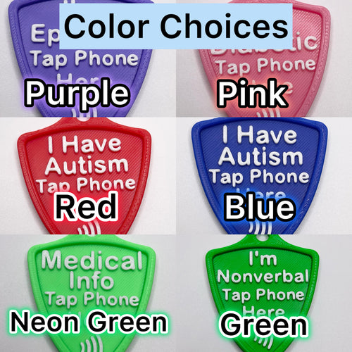 Silent Shield™ NFC Emergency Info Tag – Customizable Medical Alert Keychain