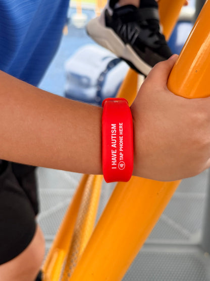 Silent Shield NFC Wristband | Emergency ID Bracelet for Kids & Autism Safety