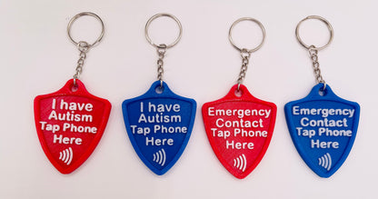 Silent Shield™ NFC Emergency Info Tag – Customizable Medical Alert Keychain