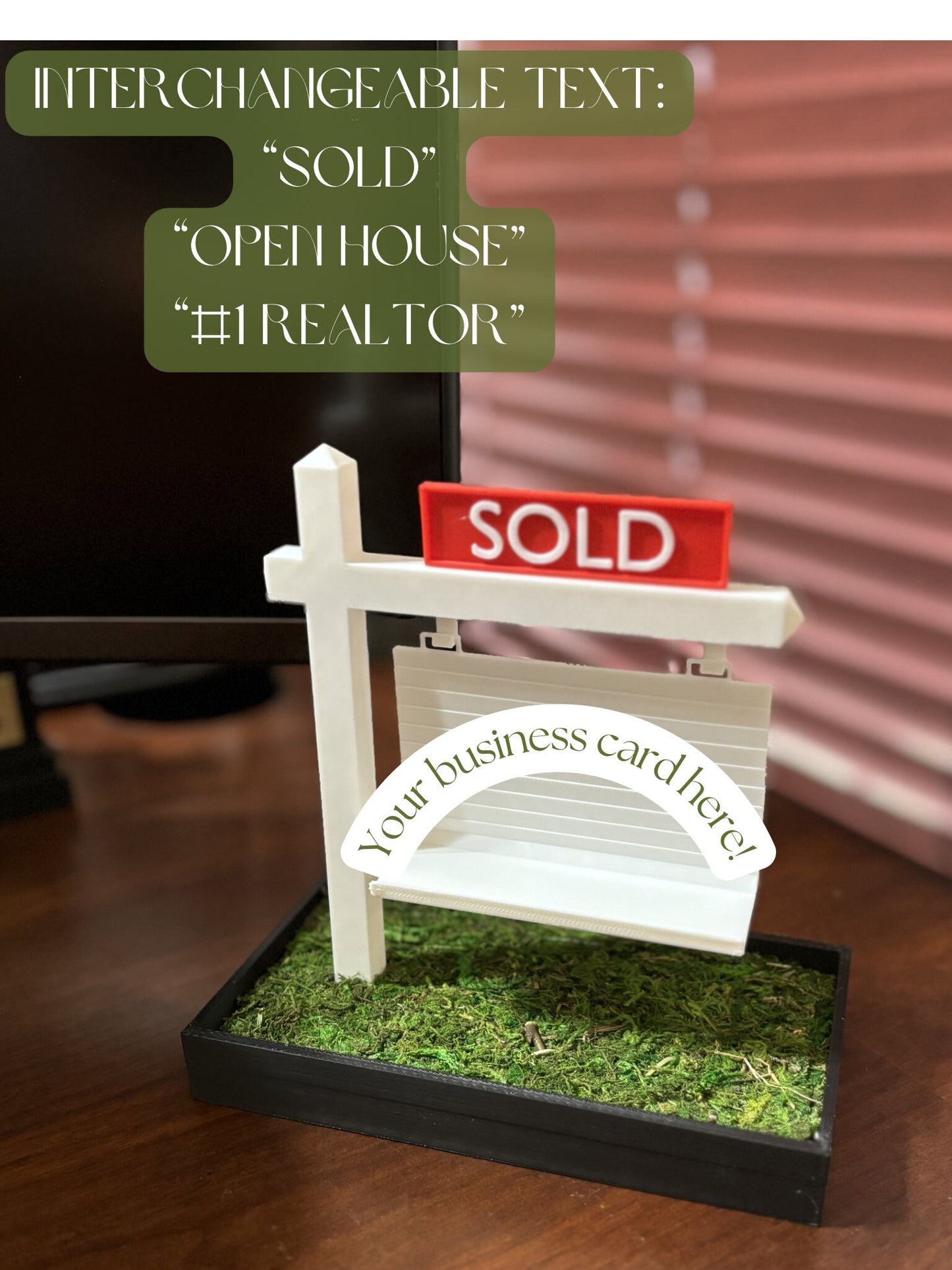 Realtor Card Sign Holder